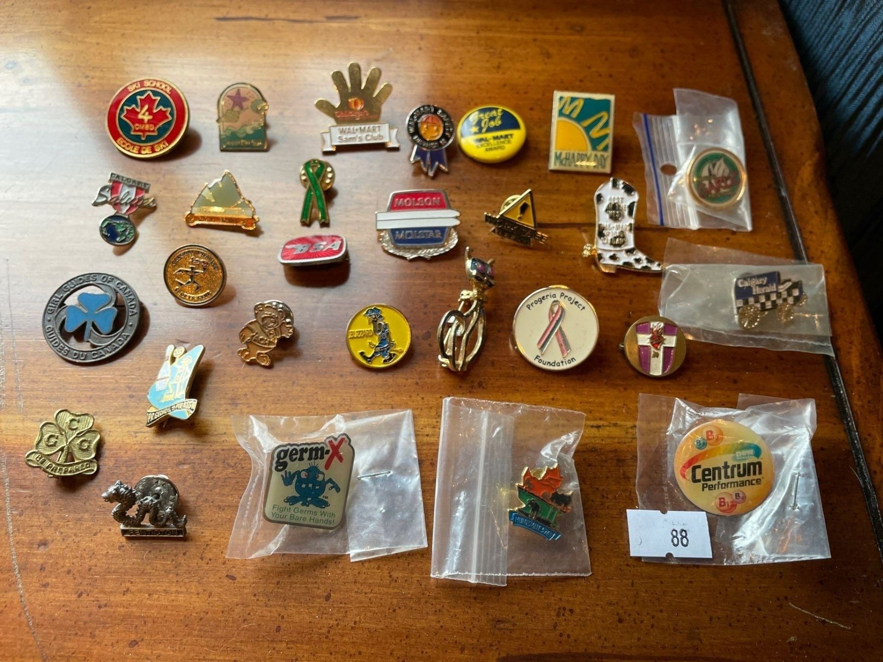 Pin Collection Assorment Large Assortment Of Various Pins - Beck Auctions Inc.