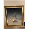Image 4 : Framed Print Of A Rose 23 x 28 And Water And Collectible London Plate
