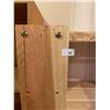 Image 2 : Wooden Shelving Unit 30L x 18D x 60H And Locker 16L x 16D x 61H