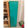 Image 3 : Wooden Shelving Unit 30L x 18D x 60H And Locker 16L x 16D x 61H