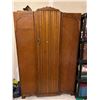Image 1 : Antique Wooden Wardrobe With Beautiful Carvings 48L x 20D x 75H