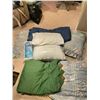 Image 1 : Large Assortment Of Bedding, Pillows, And Blankets