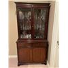 Image 4 : Antique Two Piece Solid Wooden China Hutch 36L x 15D x 71H Key Included