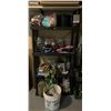 Image 1 : Plastic Black Storage Shelf 30L x 18D x 74H  And Contents , Decor ,Home& Garden Supplies