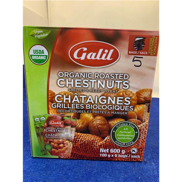 Galil Organic Roasted Chestnuts (5 x 100g)