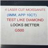 Image 3 : Pack Of 4 Laser Cut Moissanite Test Like Diamond, Looks Better(10ct) , Suggested Retail Value $1000