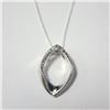 Image 1 : Silver Diamond 18" Necklace, Suggested Retail Value $200