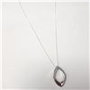 Image 3 : Silver Diamond 18" Necklace, Suggested Retail Value $200