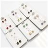 Image 2 : 14K Yellow Gold Set Of 12 Month With Genuine Gemstone Including Diamonds Earrings, Made in Canada, S