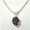 Image 1 : Silver Garnet 18"(1.8ct) Necklace, Suggested Retail Value $140