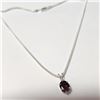 Image 3 : Silver Garnet 18"(1.8ct) Necklace, Suggested Retail Value $140