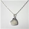 Image 1 : Silver Heart Shape 16" Necklace, Suggested Retail Value $60