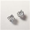 Image 2 : 14K White Gold Cz Heart Shape Screwback(2ct) Earrings, Suggested Retail Value $240