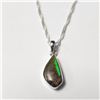 Image 2 : Silver Canadian Ammolite 16" (Picture Is Only For Display For The Color Effect, You Will Get A Simil
