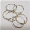 Image 1 : Silver Lot Of 3 Hoop Earrings (~Size 0) (~length 0 inches), Suggested Retail Value $100