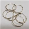 Image 2 : Silver Lot Of 3 Hoop Earrings (~Size 0) (~length 0 inches), Suggested Retail Value $100