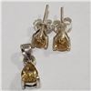 Image 1 : Silver Citrine Earring & Pendant Set (~Size 0) (~length 0 inches), Suggested Retail Value $160