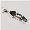 Image 2 : Silver Amethyst Smokey Quartz Necklace (~Size 0) (~length 21 inches) (~weight 9.53g), Suggested Reta