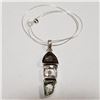 Image 3 : Silver Amethyst Smokey Quartz Necklace (~Size 0) (~length 21 inches) (~weight 9.53g), Suggested Reta