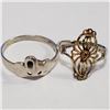 Image 1 : Silver Lot Of 2 Ring (~Size 0) (~length 0 inches) (~weight 3.35g), Suggested Retail Value $140