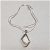 Image 3 : Silver Mother Of Pearl Necklace (~Size 0) (~length 19 inches) (~weight 7.36g), Suggested Retail Valu