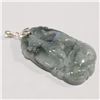 Image 2 : Silver Jadeite Pendant (~Size 0) (~length 0 inches), Suggested Retail Value $200