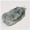 Image 3 : Silver Jadeite Pendant (~Size 0) (~length 0 inches), Suggested Retail Value $200