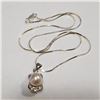 Image 3 : Silver Freshwater Pearl Necklace (~Size 0) (~length 19 inches) (~weight 5.45g), Suggested Retail Val