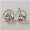 Image 1 : 14K Yellow Gold Cubic Zirconia Earrings (~Size 0) (~length 0 inches), Suggested Retail Value $240