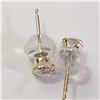 Image 2 : 14K Yellow Gold Cubic Zirconia Earrings (~Size 0) (~length 0 inches), Suggested Retail Value $240