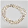 Image 1 : Silver Freshwater Pearl Necklace (~Size 0) (~length 16 inches), Suggested Retail Value $240