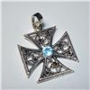 Image 2 : Silver Cz And Marcasite Pendant, Suggested Retail Value $160