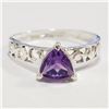 Image 1 : Silver Amethyst Ring (~Size 7)(~length 0 inches), Suggested Retail Value $100