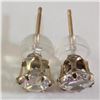 Image 2 : 10K Yellow Gold Cubic Zirconia Earrings (~Size 0) (~length 0 inches), Suggested Retail Value $240