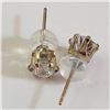 Image 3 : 10K Yellow Gold Cubic Zirconia Earrings (~Size 0) (~length 0 inches), Suggested Retail Value $240
