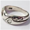 Image 2 : Silver Ring (~Size 5.5)(Ring is resizable for $40) (~length 0inches) (~weight 3.86g), Suggested Reta