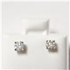 Image 1 : 14K White Gold Diamond (0.35Ct,I1-3,F-G) Earrings (~weight 0.51g), Made in Canada, Appraised Retail 