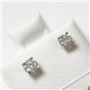 Image 2 : 14K White Gold Diamond (0.35Ct,I1-3,F-G) Earrings (~weight 0.51g), Made in Canada, Appraised Retail 