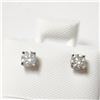 Image 3 : 14K White Gold Diamond (0.35Ct,I1-3,F-G) Earrings (~weight 0.51g), Made in Canada, Appraised Retail 