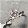 Image 2 : 14K White Gold Lab Grown Diamond (1.55Ct,Vs1,F) Ring (~Size 5.5) (~weight 2.03g), Made in Canada, Ap