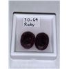 Image 1 : RUBYS - Lot of 2 total of 30.69 Carats Oval Cut Ruby solitaire stones