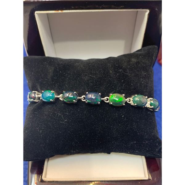 Black opal tennis bracelet Clearance