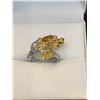 Image 1 : Natural Citrine and .925 Silver 1.56 Carat Sculpted Dragon Ring  with Appraisal Certificate $680.00