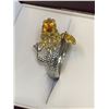 Image 3 : Natural Citrine and .925 Silver 1.56 Carat Sculpted Dragon Ring  with Appraisal Certificate $680.00