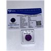 Image 1 : AMETHYST - Oversize violet round cut solitaire 10.70 Carat amethyst gemstone with certificate