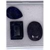 Image 2 : SAPPHIRES - LOT of 3, 32.51 carat mountable sapphire solitaires included emerald, oval and pear cut.