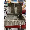 Image 1 : 3 Piecs Faux Wicker Basket Storage Bins