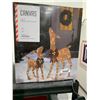 Image 1 : Canvas 2' & 3' Deer with Fawn Lighted