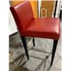 Image 3 : Lot of 4 Red Bar Stools