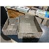 Image 1 : Set of 2 Faux Wicker Baskets